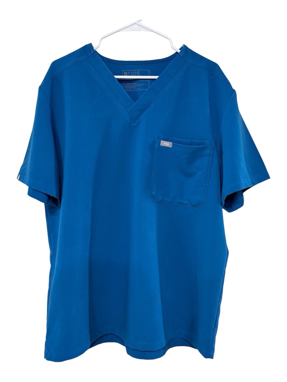 FIGS V-Neck Short Sleeve Scrub Top Blue XL